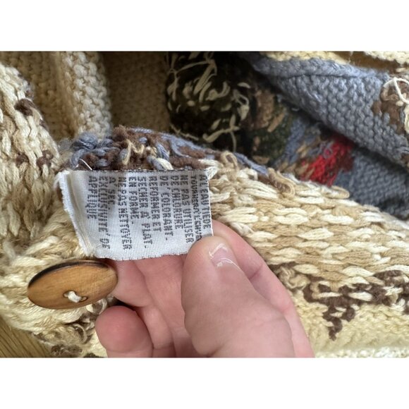 Vintage Marisa Christina Cabin Canoe Women Cardigan Sweater Knit Button Grandma - Picture 13 of 14